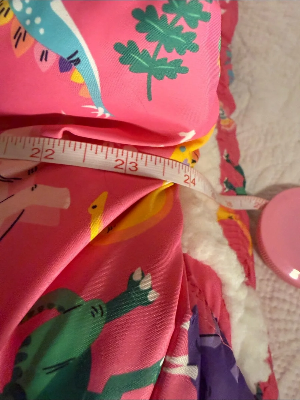 Gymboree Girls Size 8 Pink Dinosaur Hooded Puffer Coat Fleece Lined Winter